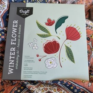 Winter Flower  Embroidery Kit